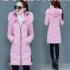 Down cotton-padded jacket for women, mid-length, 2020 new autumn and winter style, hooded and fitted, Korean-style breadwear for women, thickened cotton-padded jacket Application Scenario